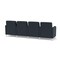 Lesro Siena 4 Seat Tandem Seating, Brushed Steel, RS NightSky Back, MD Farro Seat, RS NightSky Panels SN4103 - alternate 2
